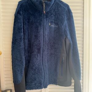 Marmot Mens Full Zip navy fleece Jacket
Size: XL